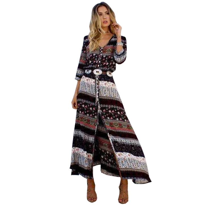 Bohemian Maxi Dresses Trendy Maxi Dress with Lace