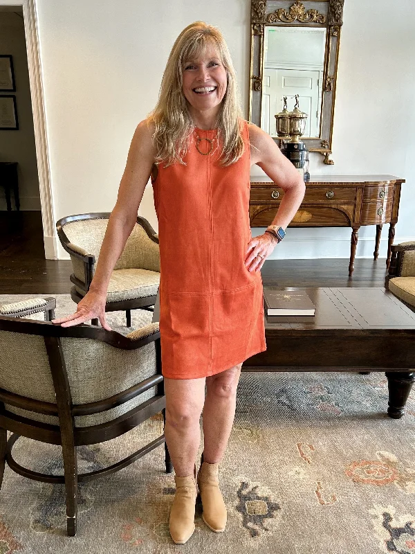 Suede Sheath Dress