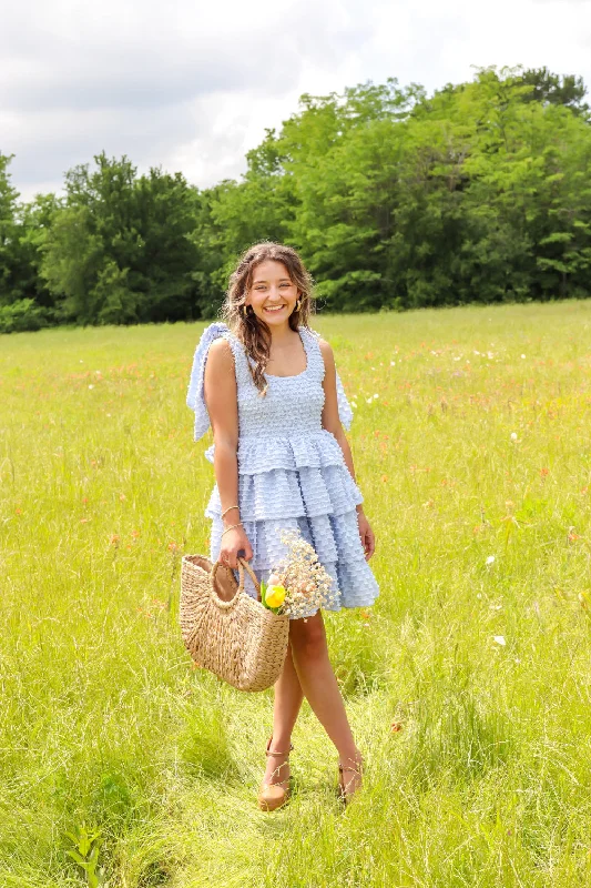 Summer Sky Ruffle Dress