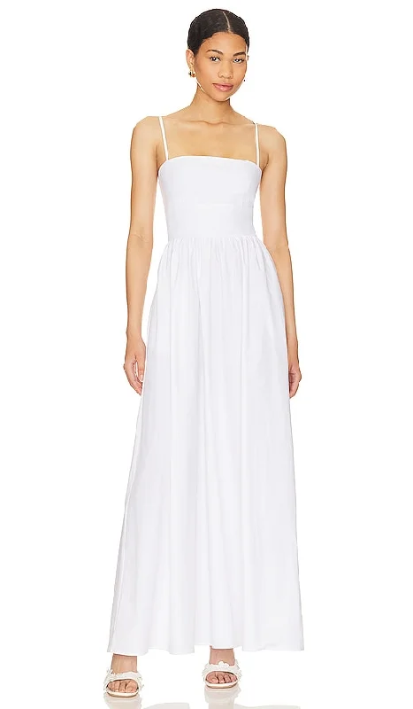 Susana Monaco Poplin Open Back Dress in White