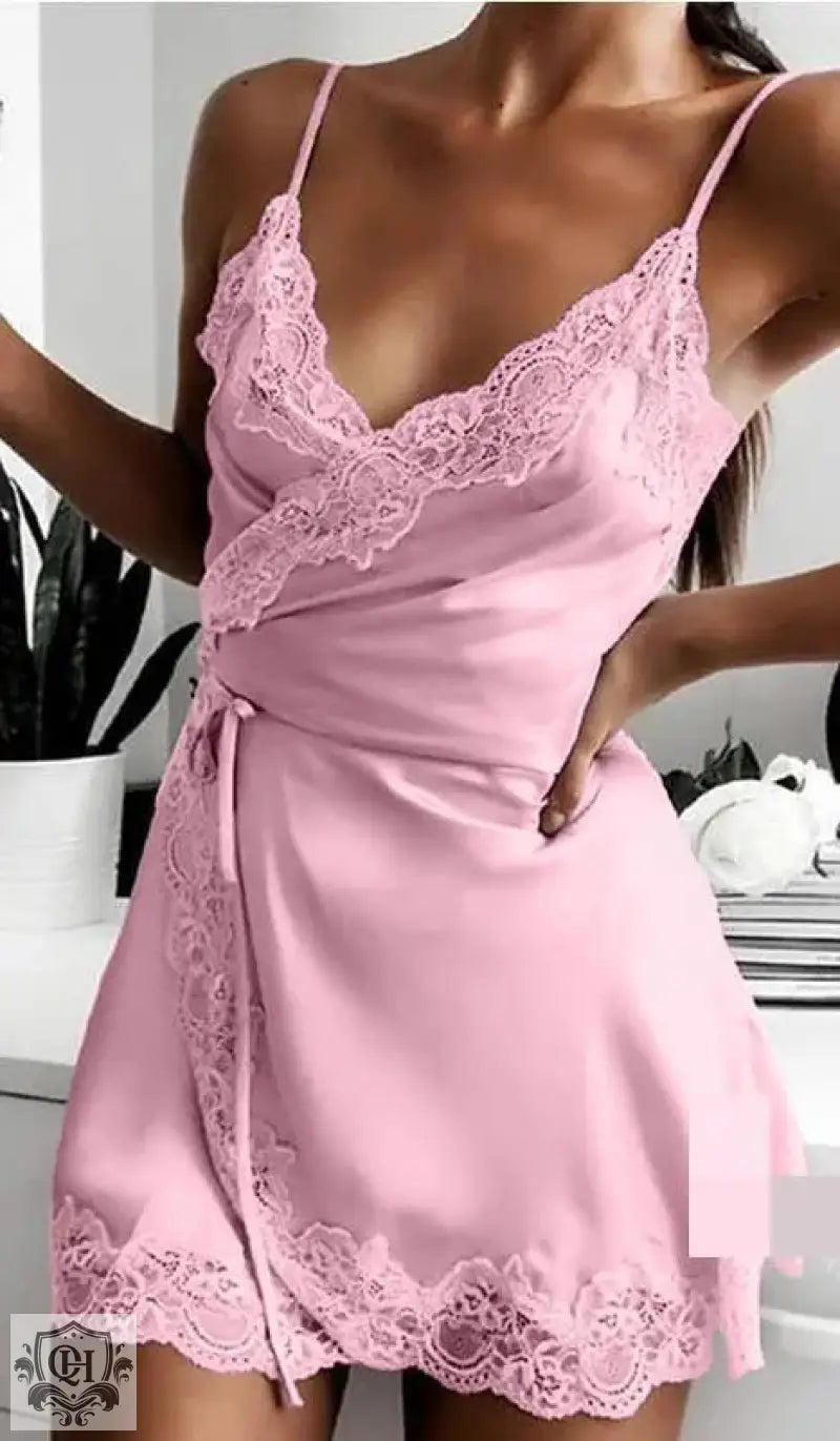 Seductive Lace Tie Up Nightdress