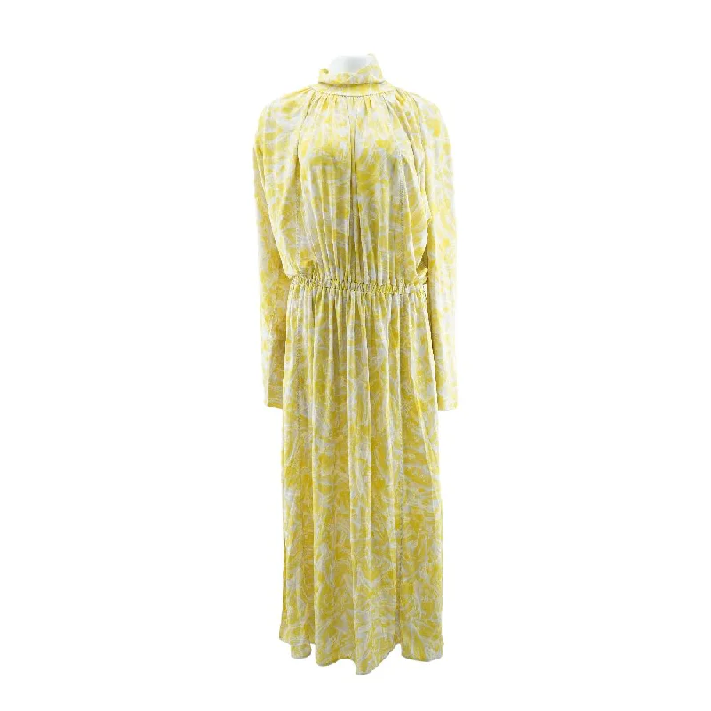 Yellow Graphic Maxi Dress Elegant Boho Maxi Dress
