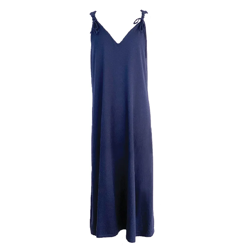 Cashmere Cotton House Dress | Navy