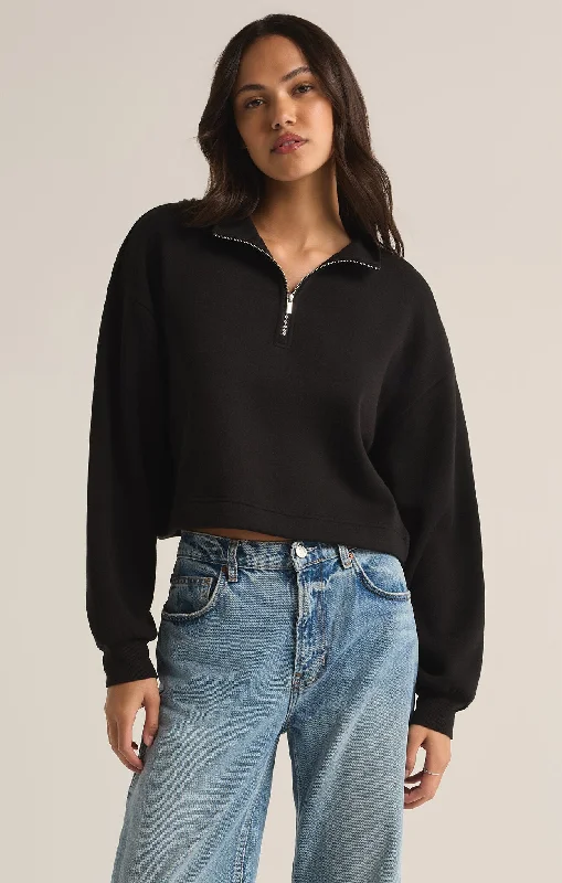 Z Supply Feeling The Moment Sweatshirt Hoodie with Set-In Sleeves Structured Classic