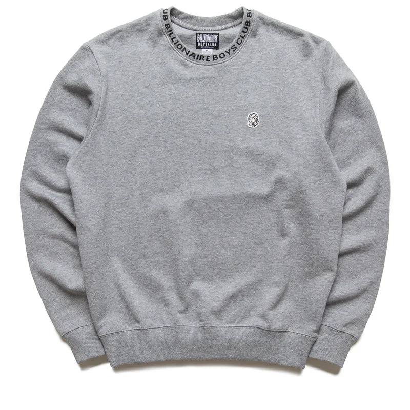 Billionaire Boys Club Cosmo Sweatshirt - Dark Heather Grey Hoodie with Rolled Sleeves Casual Relaxed