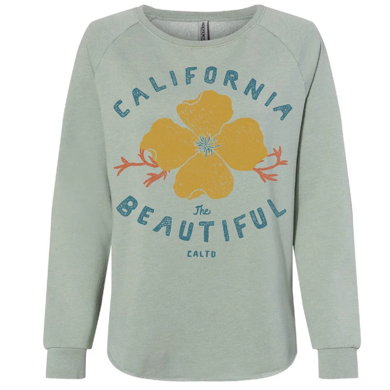 Cali Beautiful Crewneck Sweatshirt Hoodie with Slim Fit Tailored Modern