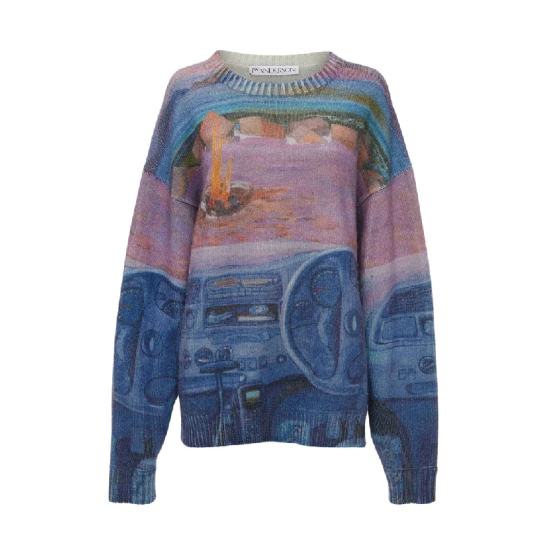 Car Print Jumper Lightweight Heavyweight Midweight