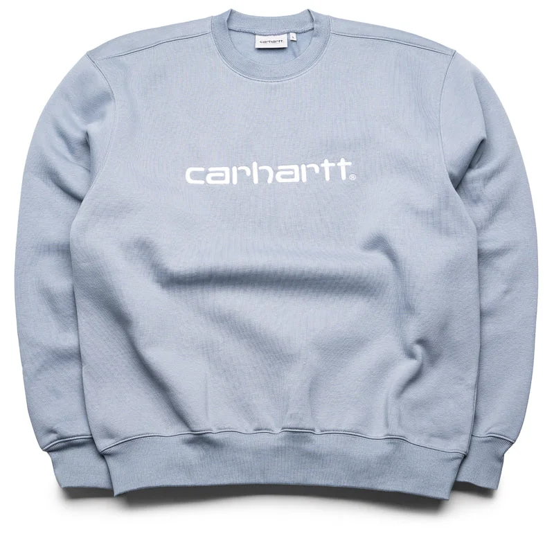 Carhartt WIP Sweatshirt - Dove Grey/Wax Hoodie with Raw Hem Edgy Unfinished