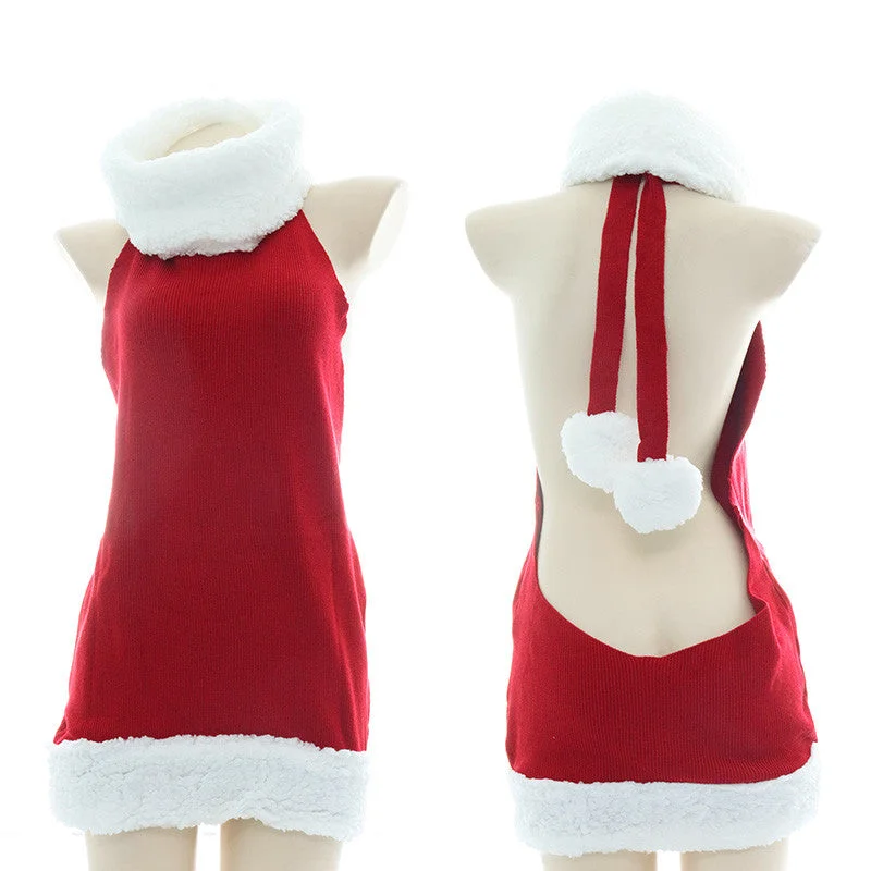 Christmas sexy halter sweater yv30477 Spandex Rayon Corduroy