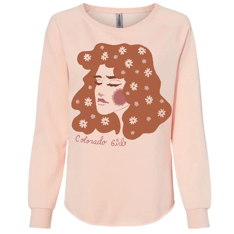 Colorado Girl Crewneck Sweatshirt Hoodie with High Neck Warm Protective