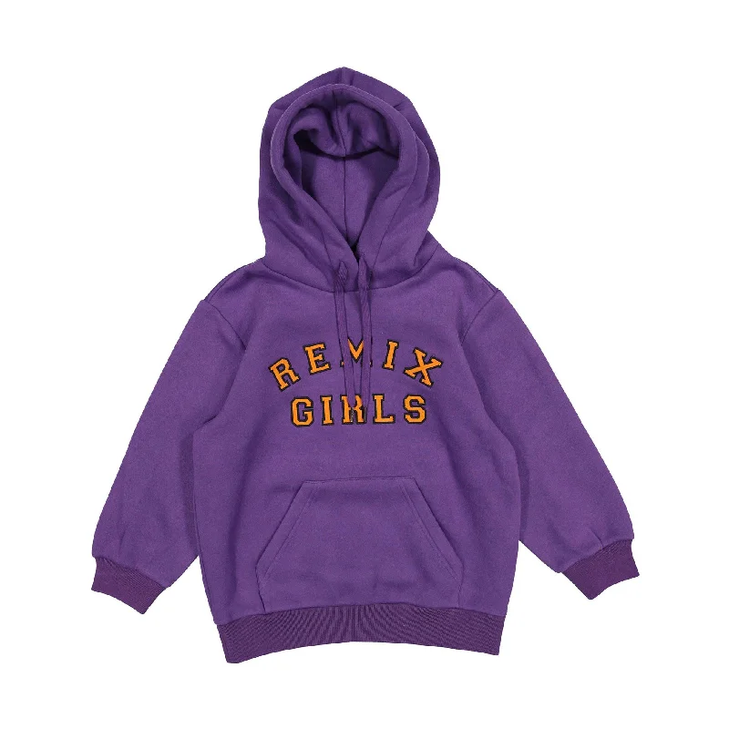 Designers Remix Purple William Logo Hoodie Hoodie with Strings Custom Fit Adjustable