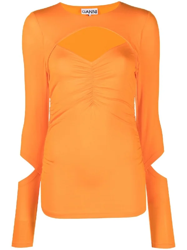 Ganni Sweaters Orange Tailored Straight A-Line