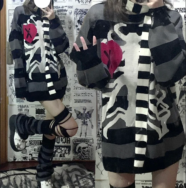 Harajuku striped sweater yv31347 Modern Contemporary Chic