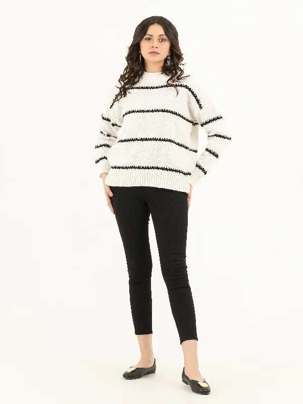 Striped Sweater Iron Safe Non-Iron Wrinkle Free