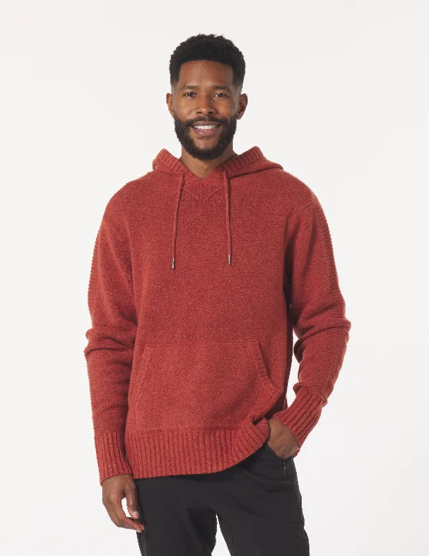 Knit Up Unisex Hoodie: Brick Red Oversized Hoodie Comfort Casual