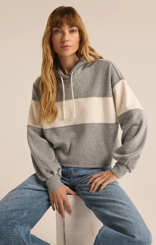 Landing Colorblocked Hoodie Hoodie with Elastic Cuffs Stretchable Comfortable