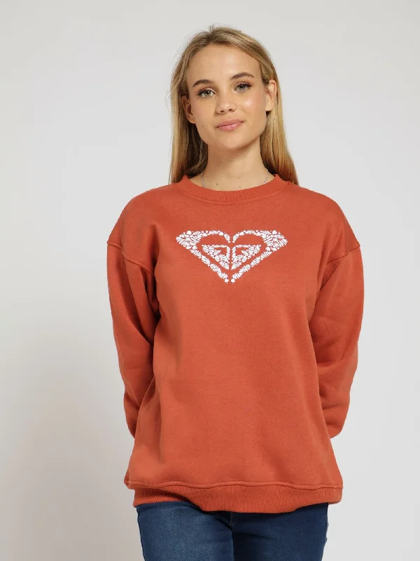 Paradise Heart Sweater - Coral Fleece Sweater Nylon Polyester