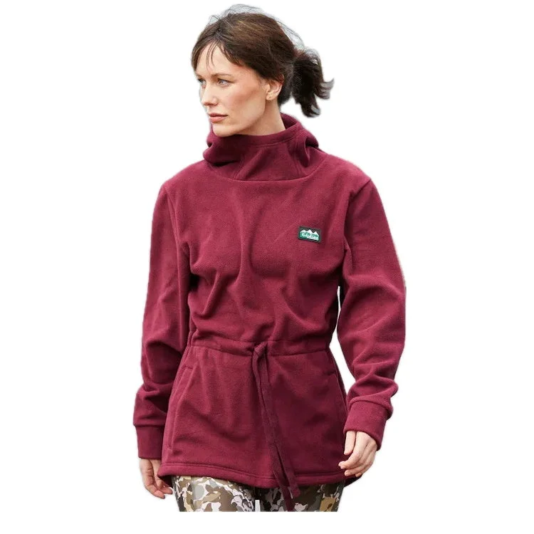 Ridgeline Ladies Salt Marsh Fleece Hoodie - Winter Berry Hoodie with Puffed Sleeves Voluminous Trendy