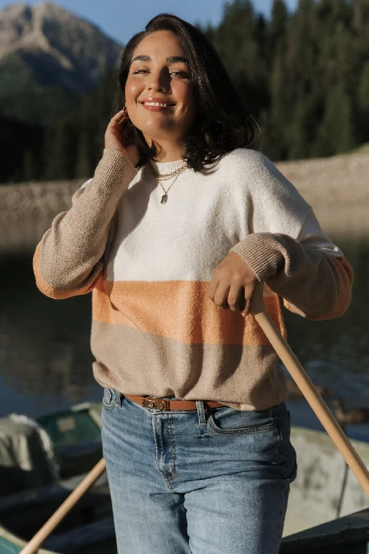 Rooney Sweater | Cream + Oatmeal Cable Knit Ribbed Knit Lace Knit