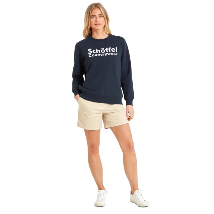 Schoffel Ladies St Helier Sweatshirt - Navy Hoodie with Pocket Utility Practical