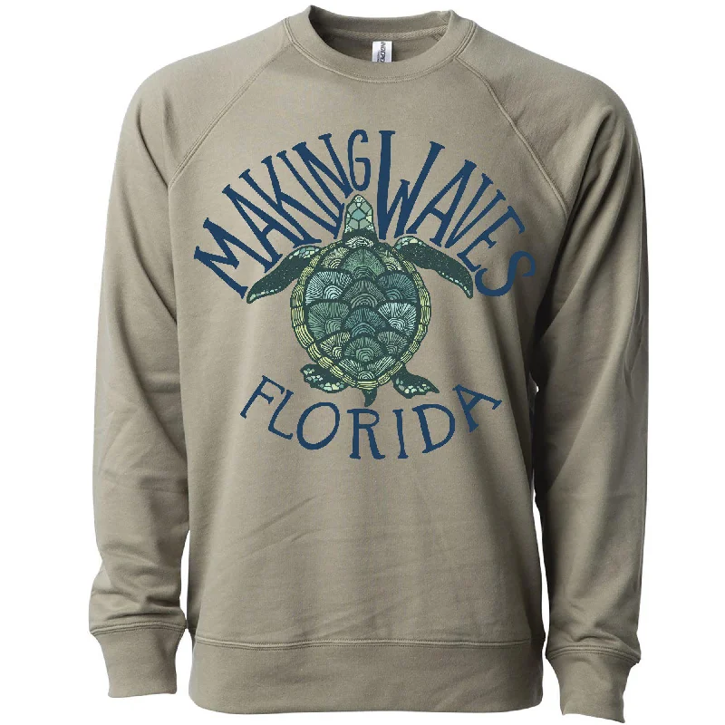 Sea Turtle Florida Raglan Sweater Slim Fit Regular Fit Oversized