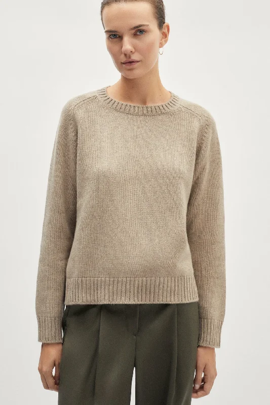 The ReCashmere Crew Neck Sweater Welt Pockets Slit Pockets Flap Pockets