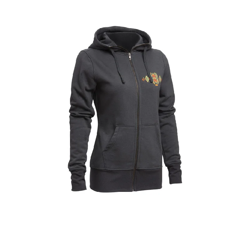 Women's Diamond Hoodie  |  Black Hoodie with Front Slit Layering Stylish