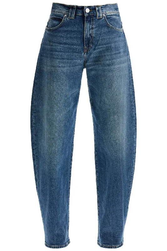 Egg Fit Jeans For  - Blue Comfortable Distressed Straight-Leg Jeans