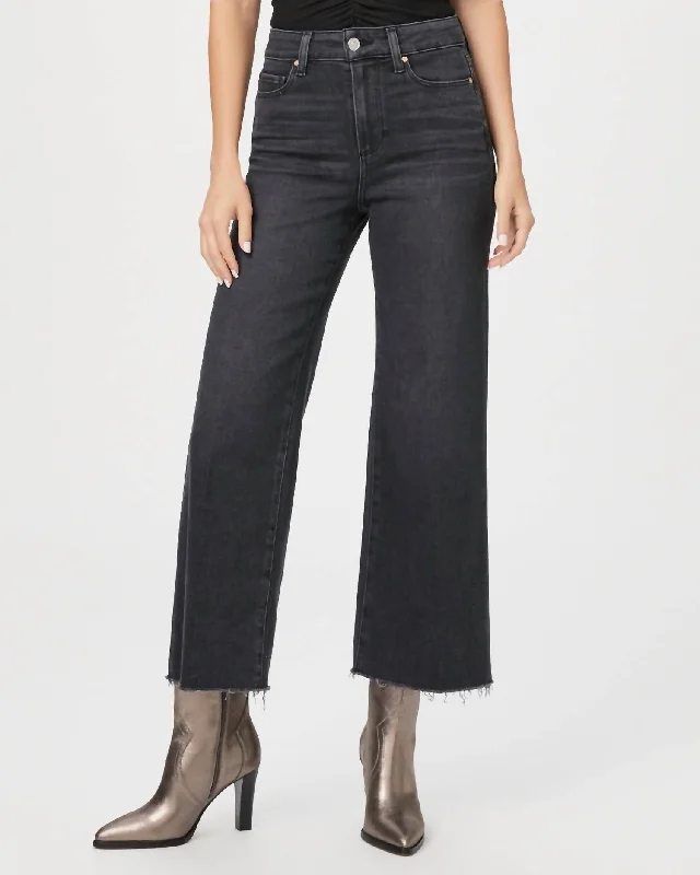 Anessa Jean In Black Lotus Elegant Tapered Leg Denim