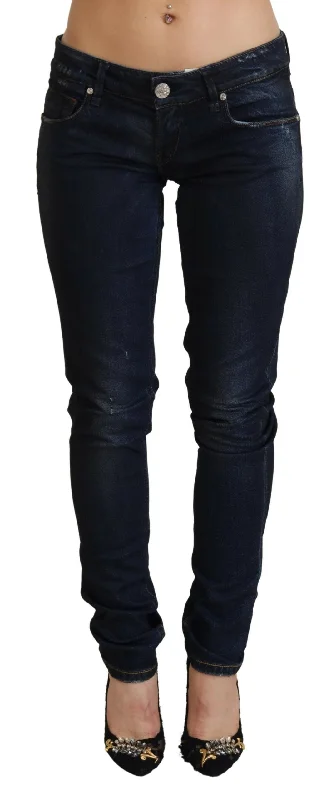 Chic Slim Fit Cotton Denim Jeans Stylish High-Waist Jeans