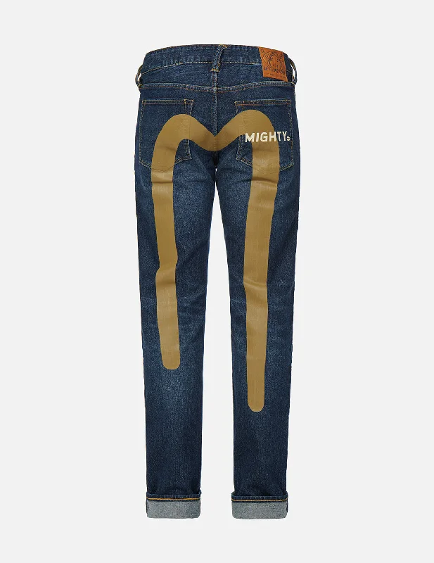 Hand Brushed Daicock Slim Straight fit Jeans #2010 Trendy Acid Wash Skinny Jeans