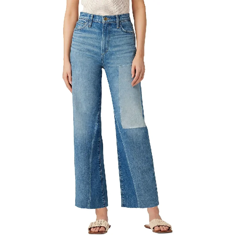 Joe's Womens The Blake High Rise Crop Wide Leg Jeans Chic Rolled Cuff Denim Jeans