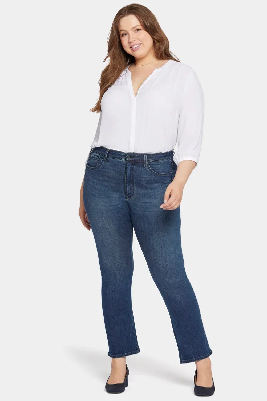 Le Silhouette Slim Bootcut Jeans In Petite Plus Size - Precious Casual Straight-Leg Jeans