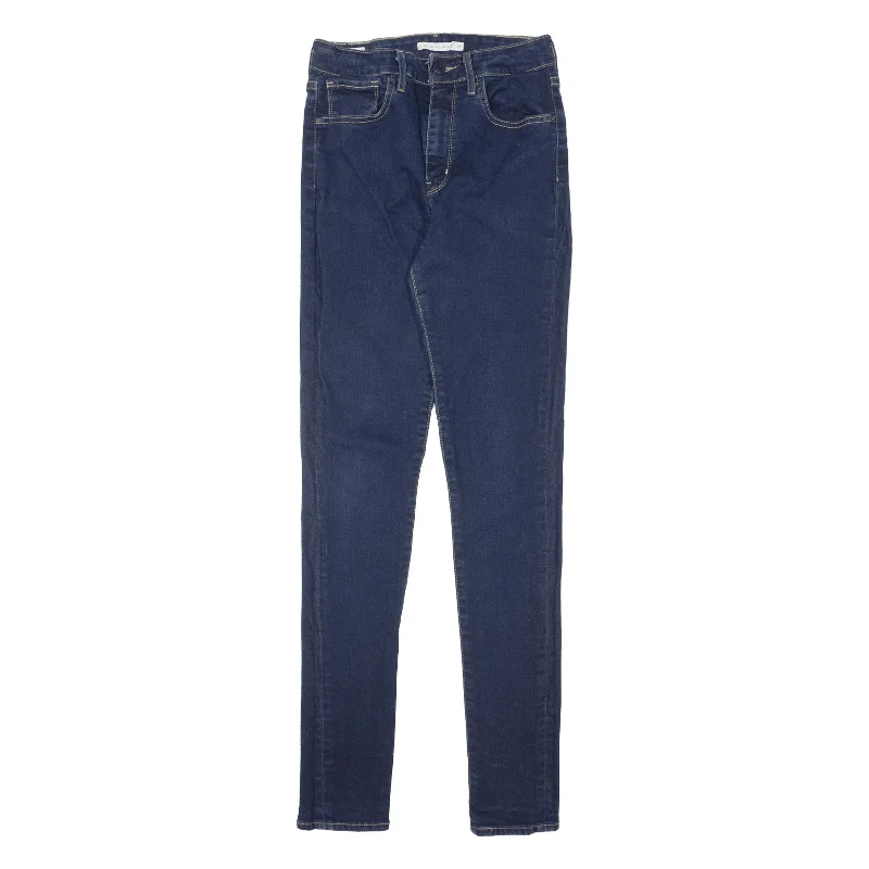 LEVI'S 721 High Rise BIG E Jeans Blue Denim Slim Skinny Womens W24 L32 Elegant Skinny Leg Jeans