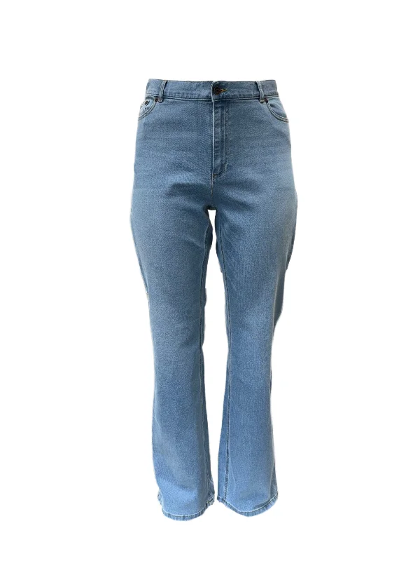 Marina Rinaldi Women's Blue Idaldo Straight Leg Jeans NWT Fashionable Straight Fit Denim