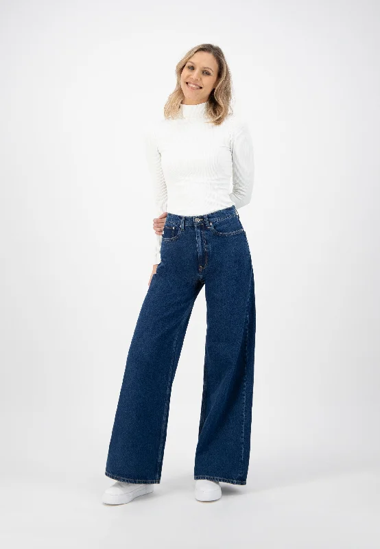 Wyde Sara Jeans Stone Indigo Comfortable Low-Rise Jeans