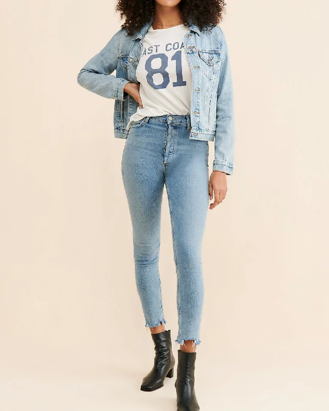 "Nico" High Rise Slim Jeans Chic Cropped Jeans