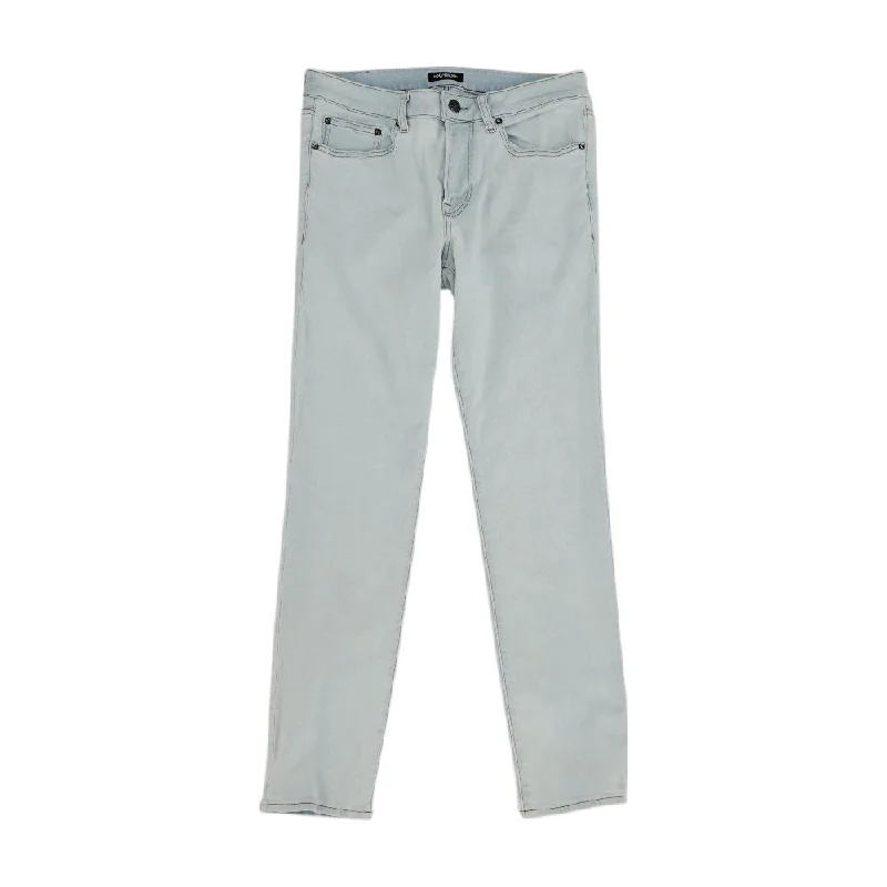 Solid Slim Jeans Comfortable Mid-Rise Jeans