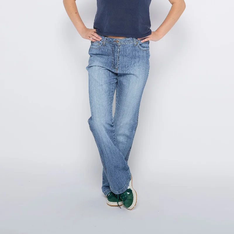 Straight Leg Jeans - W32" L29" Trendy Skinny High-Waist Jeans