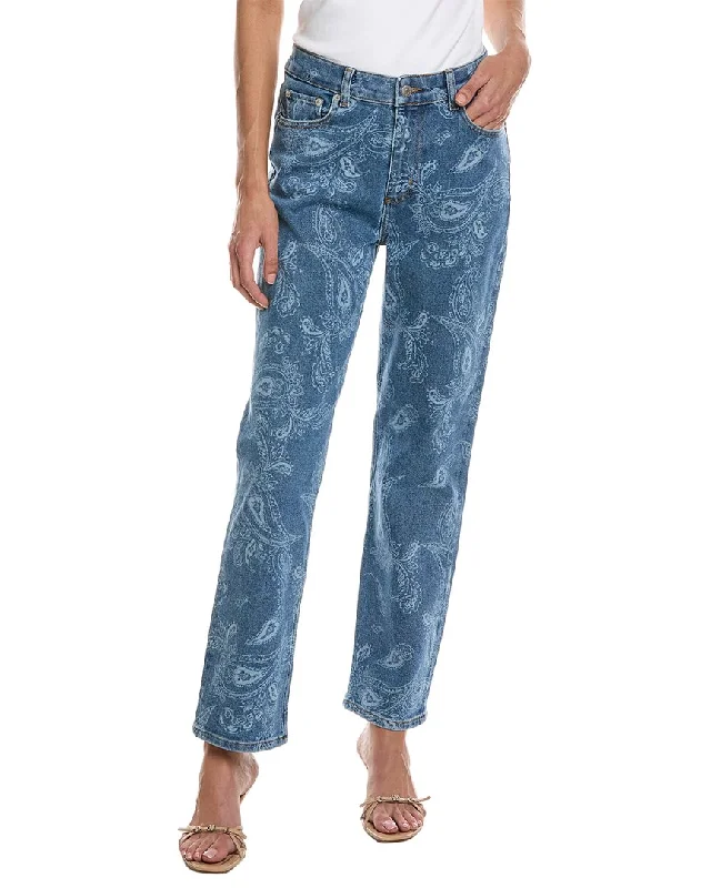 The Kooples Straight Crop Jean Stylish High-Rise Mom Jeans