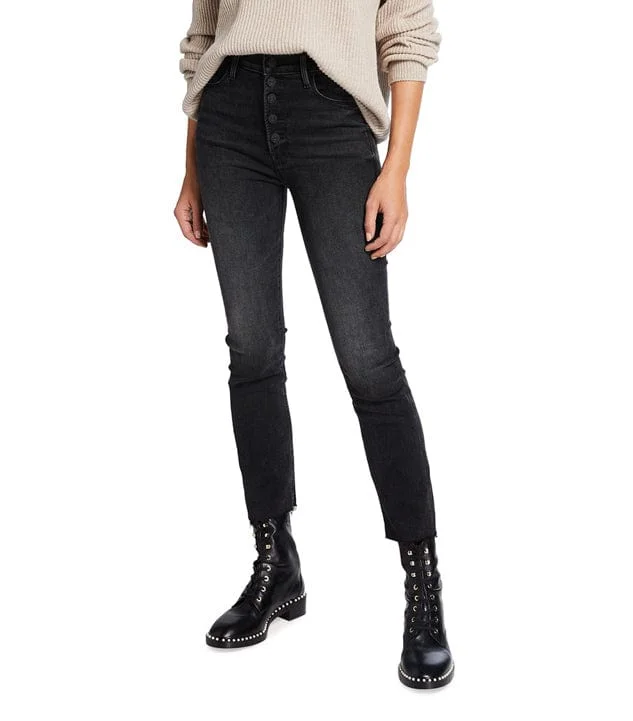 The Pixie Dazzler Ankle Fray Jeans Casual Light Wash Jeans