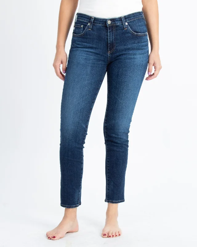 The "Prima Ankle" Skinny Jeans Trendy Layered Pocket Jeans