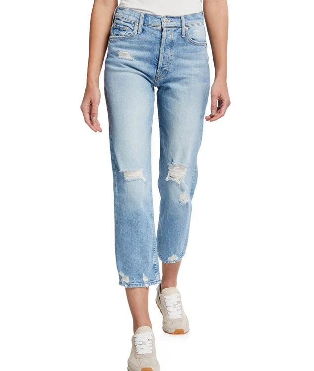 The Tomcat High-Rise Distressed Jeans Trendy Wide-Leg High-Waist Denim