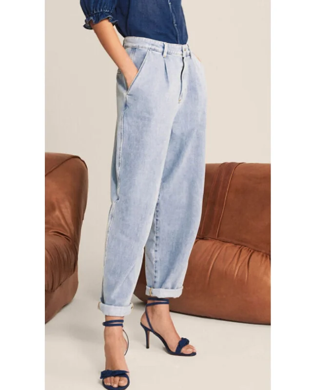 Wide Leg Trouser Jeans Trendy Button-Up High-Waist Jeans