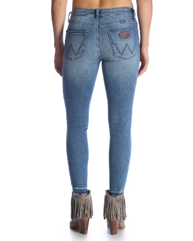 Womens Premium Patch Skinny Jeans Elegant High-Waisted Flared Jeans