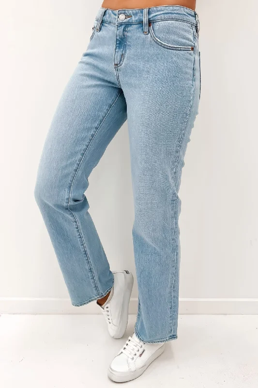 Y2K Low Straight Jean Empire Blue Casual Bootcut Ripped Jeans