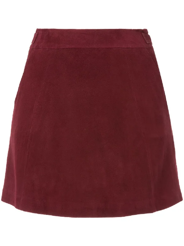 straight mini skirt zip skirt side