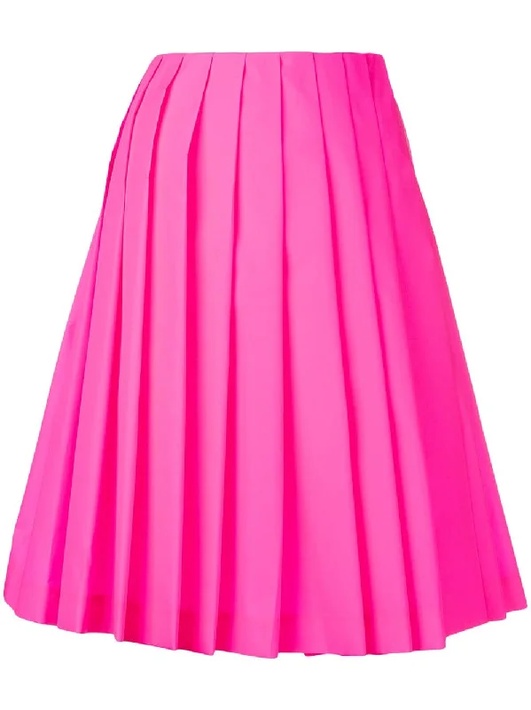 pleated loose skirt a-line skirt cut