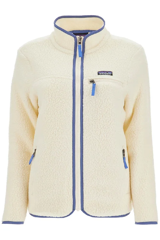 Women's Retro Pile Fleece Jacket With  - White Faux Fur Jacket Real Fur Jacket Shearling Jacket