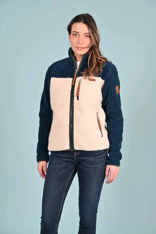 Wanakome Sherpa Zip Jacket Belted Jacket Elasticated Jacket Padded Jacket